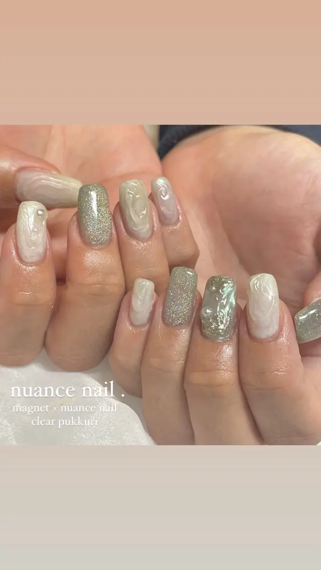 ネイル ハンドネイル 淡色ネイル 🎀moeのネイルデザイン