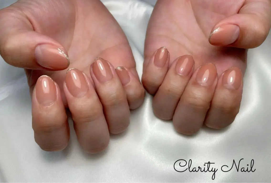 ネイル グラデーション ラメ(グリッター) ハンドネイル Clarity Nailのネイルデザイン