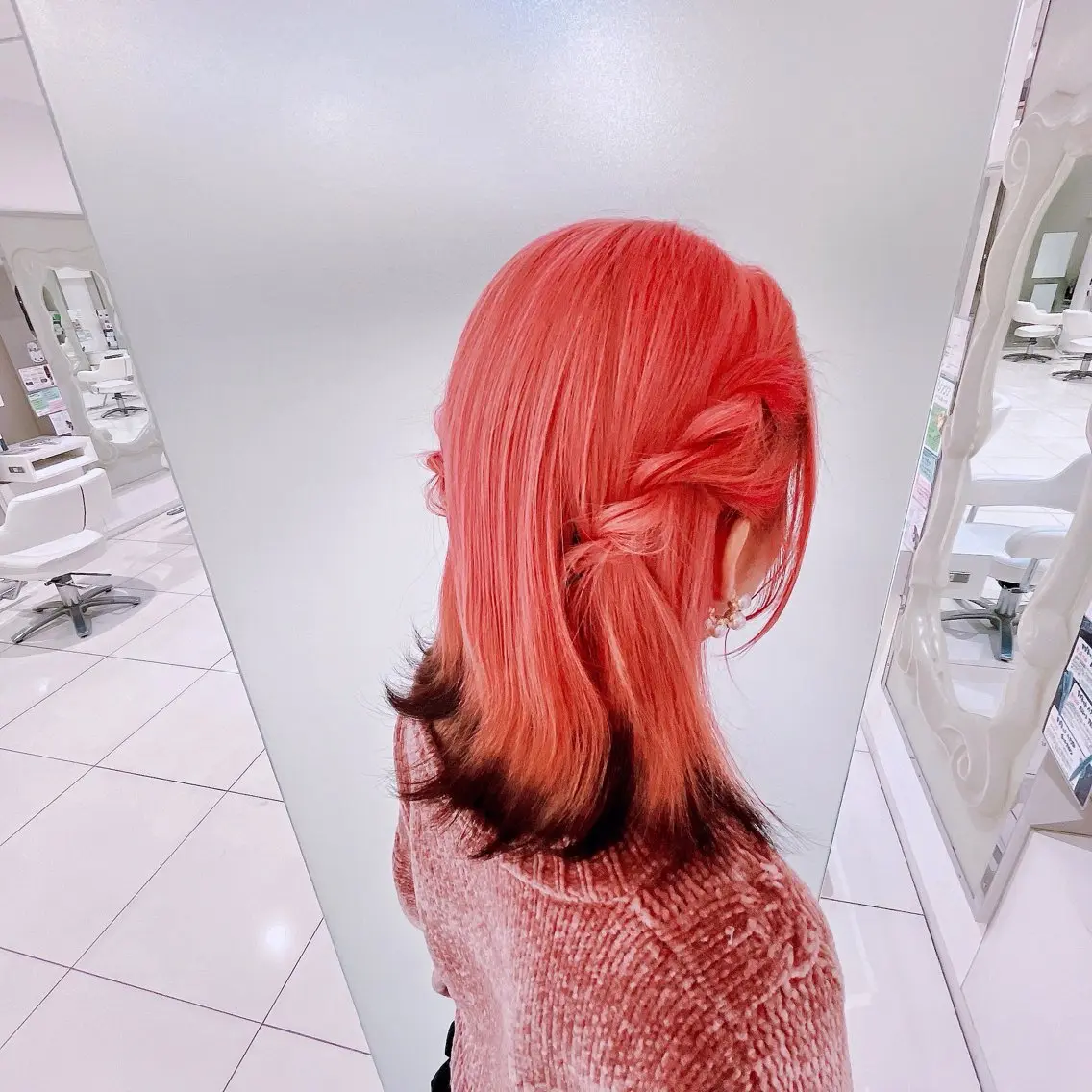 ミディアム カラー ヘアアレンジ カット ヘアカラー 東出 レイ🕊のヘアスタイル