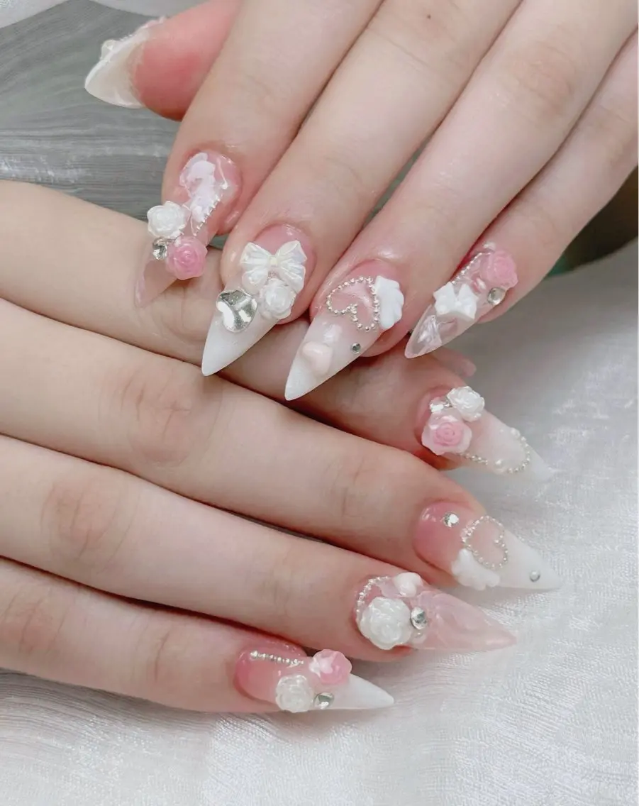 ネイル アートネイル 成人式 ジェルネイル ニュアンスネイル 夏ネイル ハンドネイル Jenn Nail Salonのネイルデザイン