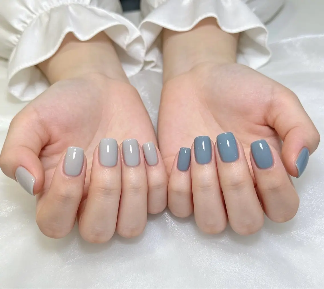 ネイル ハンドネイル H3 Nail Tsuki🦋💙のネイルデザイン