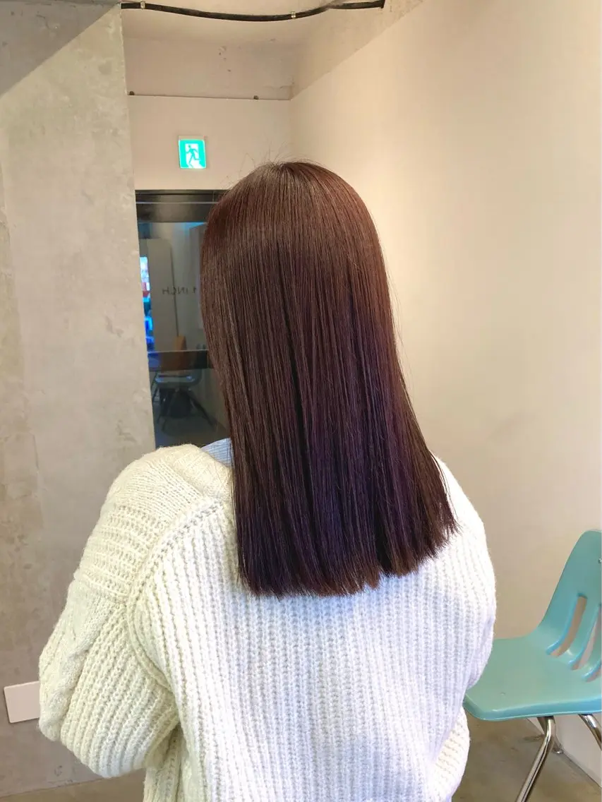 ロング カラー トリートメント ヘアカラー トリートメント 透明感カラー レイヤー亀井唯登のヘアスタイル