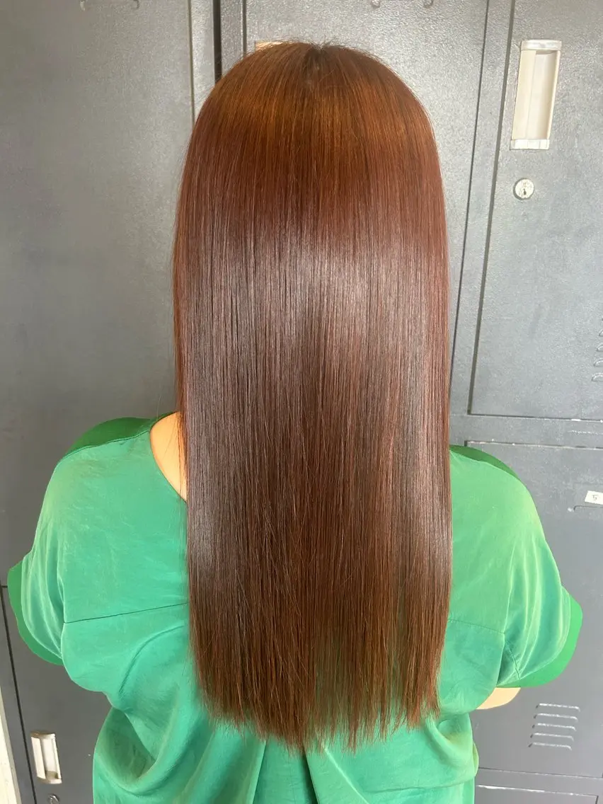 ロング 縮毛矯正 高津 千慧のヘアスタイル