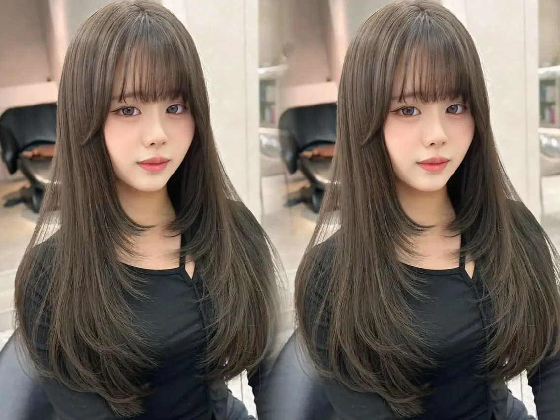 セミロング カラー 透明感カラー グレージュ オリーブグレージュ オリーブグレー ヘアカラー トリートメント 村上 大武のヘアスタイル