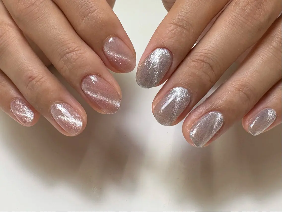 ネイル キラキラネイル マグネットネイル bel fiore Jrネイリスト.⭐️のネイルデザイン