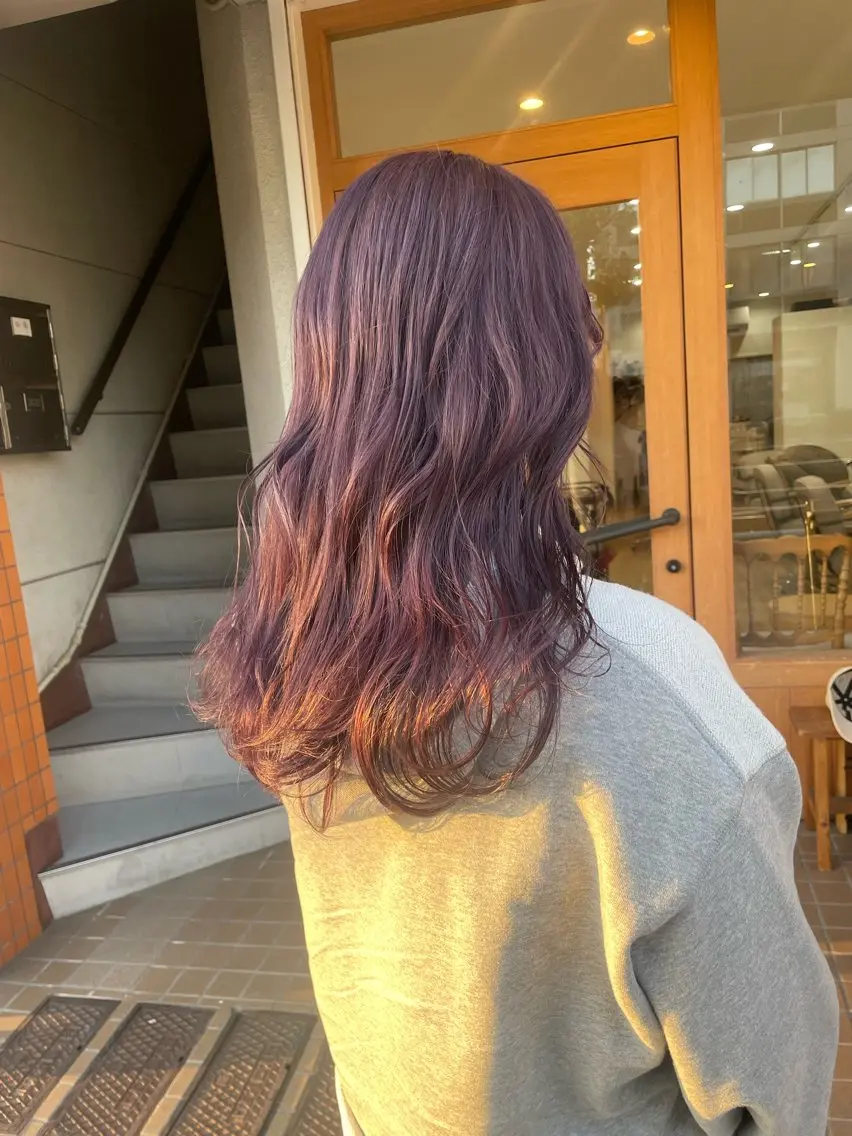 ミディアム カラー ブリーチ ラベンダーカラー Era Hatsuneのヘアスタイル