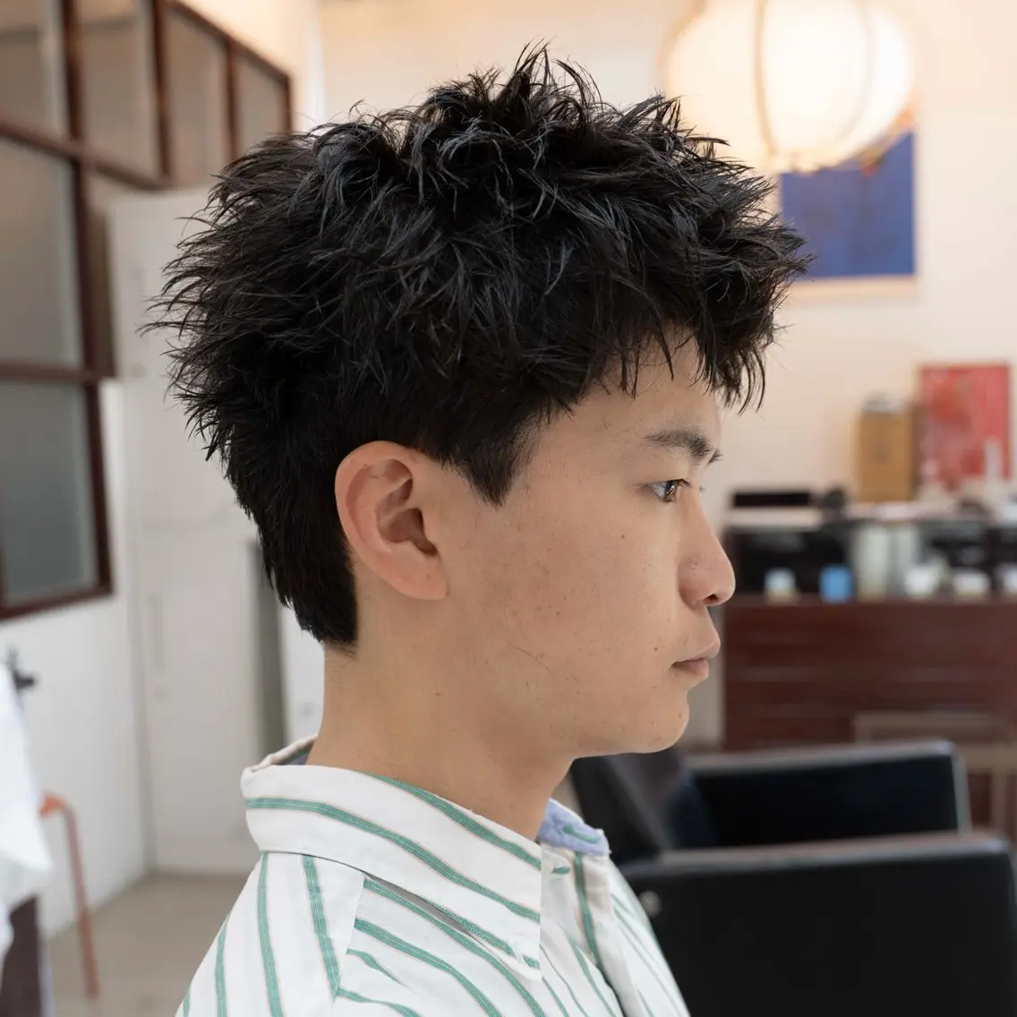ショート カラー パーマ メンズ カット 千葉/船橋/ メンズヘア/加邊凌也のヘアスタイル