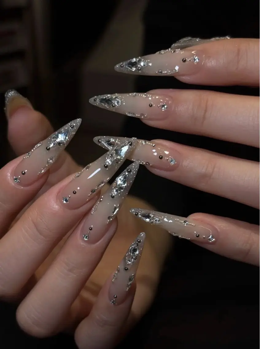 ネイル アートネイル 長さ出し フラッシュネイル ジェルネイル キラキラネイル kana nailのネイルデザイン