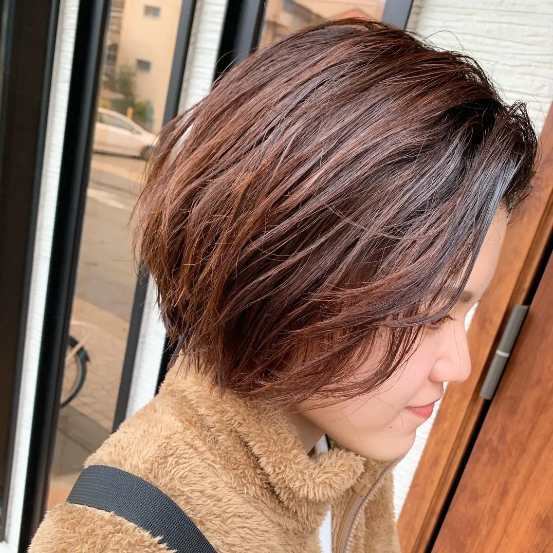 ショート カラー グラデーションカラー オレンジ yoshi （髙橋）のヘアスタイル