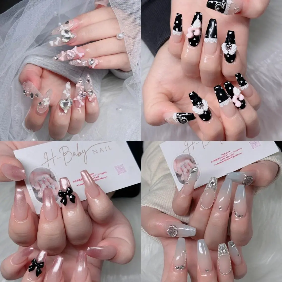 ネイル フレンチネイル ジェルネイル ハロウィン 韓国ネイル マグネットネイル ハンドネイル Hbaby nailのネイルデザイン