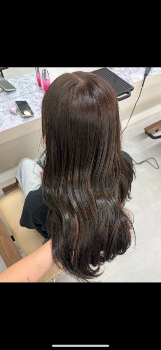 カラー カット ヘアカラー トリートメント 酸性ストレート /暖色カラー/ユイカのヘアスタイル