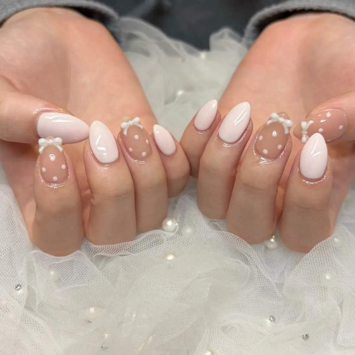 ネイル ガーリー 持ち込み ハンドネイル 荒巻 めいのネイルデザイン