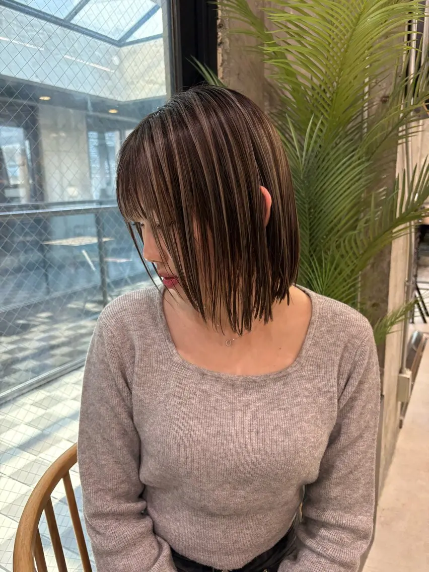 ミディアム カラー KAEDE🌺Wカ ラー/ホワイトカラーのヘアスタイル