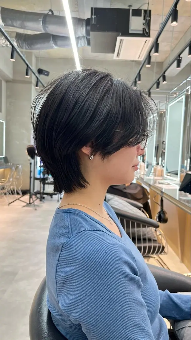 ショート カラー ヘアアレンジ ショートヘア ウルフカット 似合わせカラー× ウルフカット/ホマレのヘアスタイル