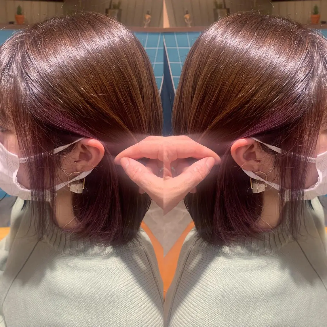 ショート カラー パープルカラー 韓国🇰🇷 ✂︎hair 内田愛のヘアスタイル