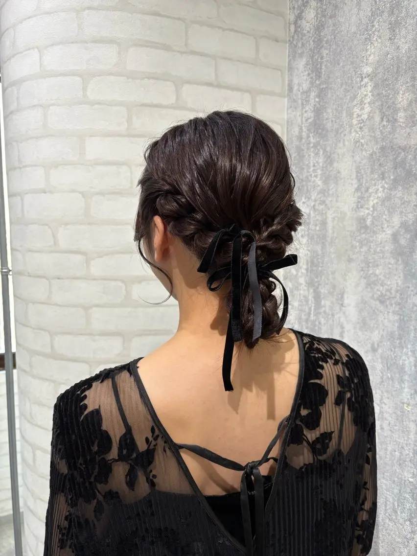 セミロング ヘアセット ベージュ/ヘアセット 透明感/♡来村 瑚春のヘアスタイル