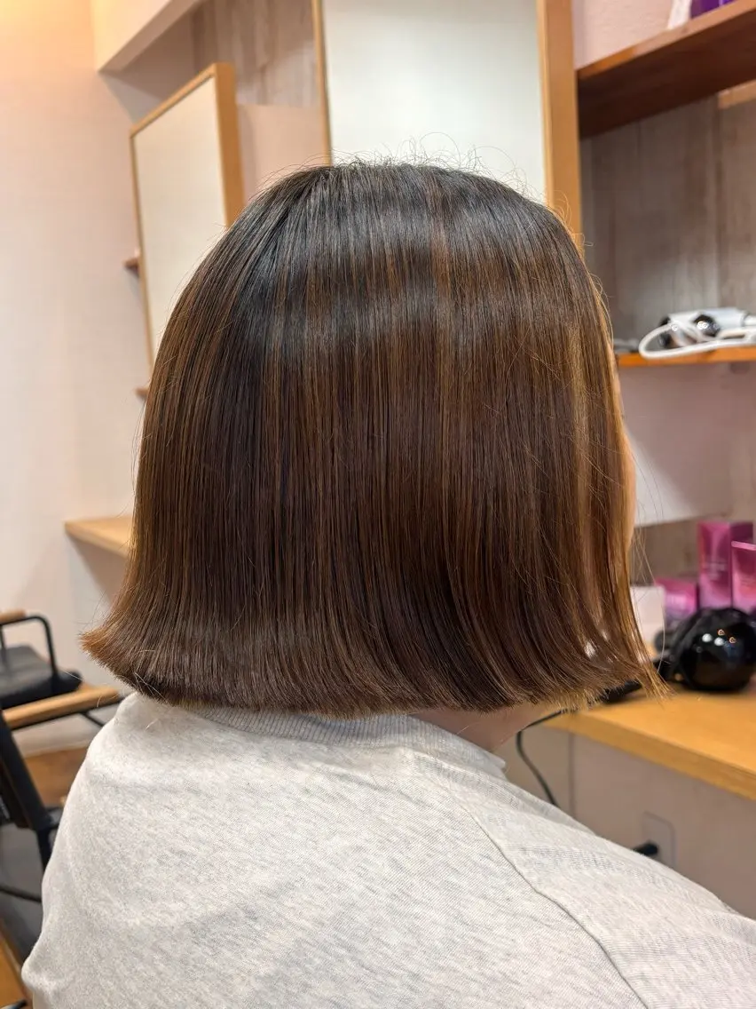 ショート 切りっぱなしボブ ボブ MOLLA モ モ カ︎⋆˙⟡のヘアスタイル