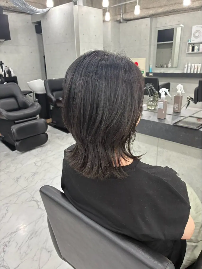 セミロング カラー くびれヘア カット ヘアカラー トリートメント Endearing 🌟銀座のヘアスタイル