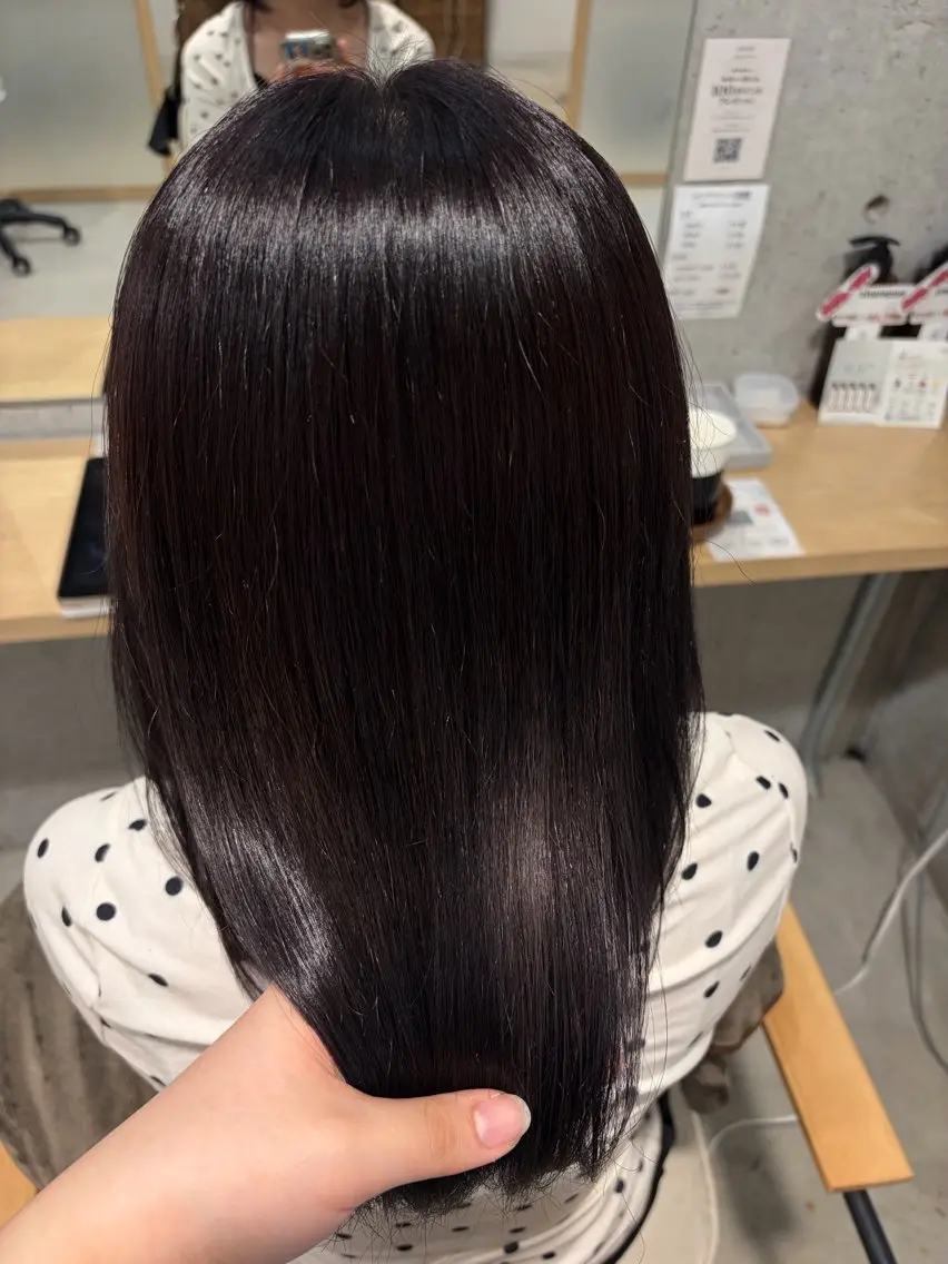セミロング ヘアカラー 安永識央里/大曽根/ カラーモデルのヘアスタイル