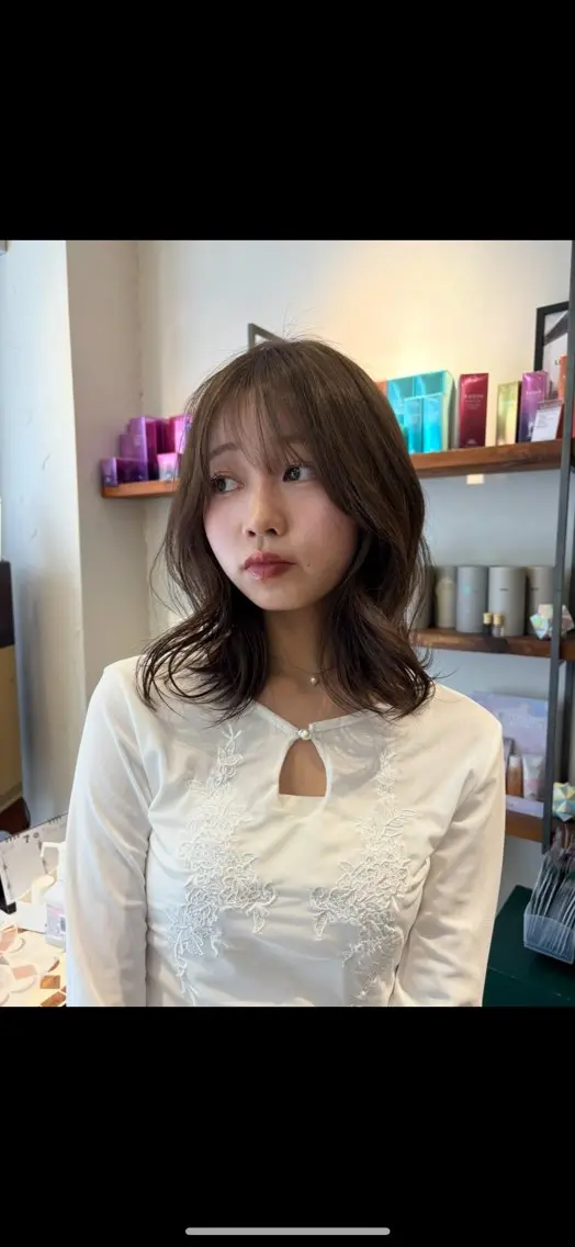 ミディアム ヘアカラー 透明感カラー 🧚‍♂️さえのヘアスタイル