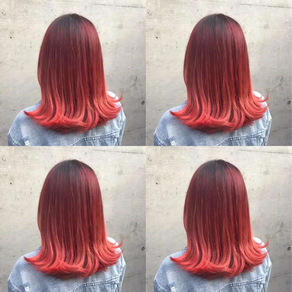 ミディアム カラー デザインカラー グラデーションカラー レッドカラー トリートメント /カラー/NAOKIのヘアスタイル