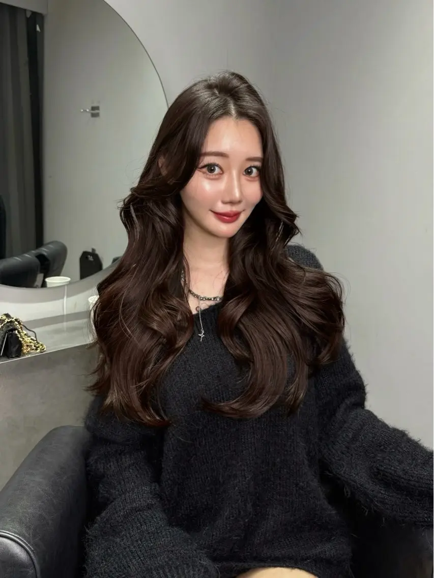 ロング カラー カット ヘアカラー トリートメント ワンホン×韓国/ 髪質改善/itaruのヘアスタイル