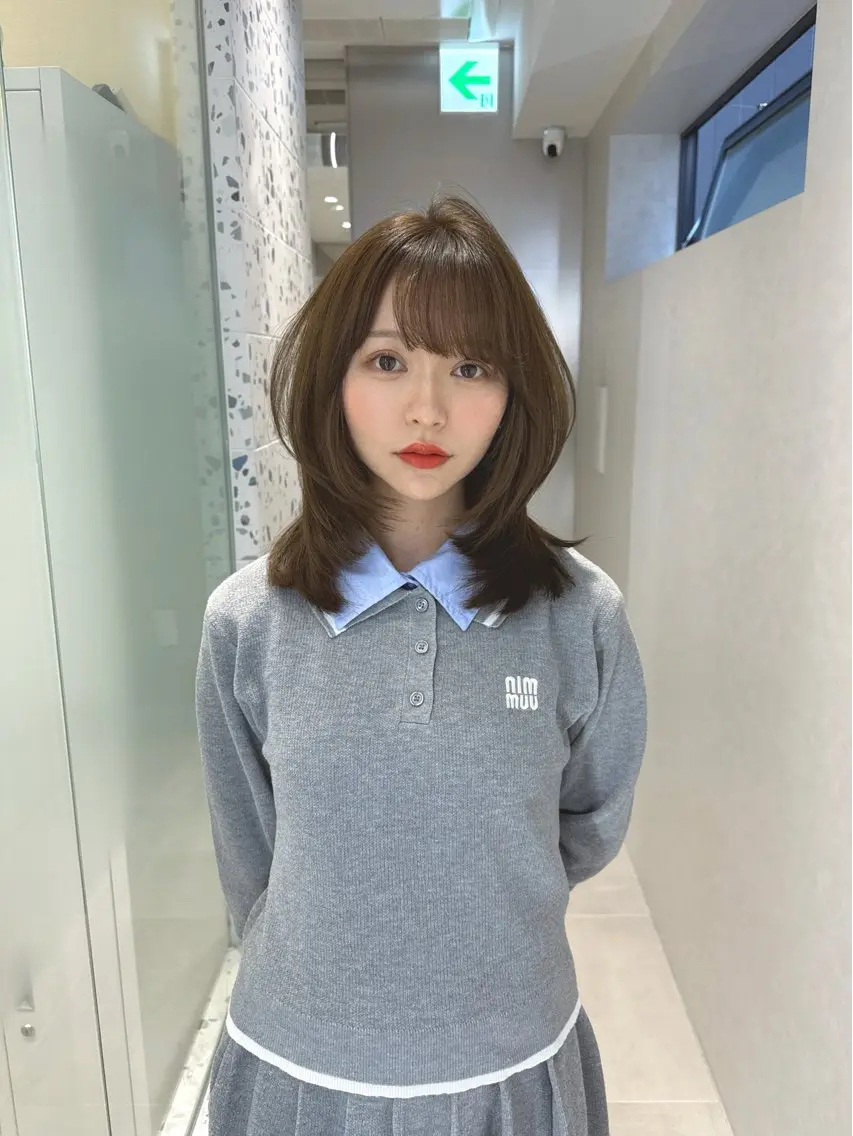 ミディアム カラー カット ヘアカラー トリートメント 矢野 晃平のヘアスタイル