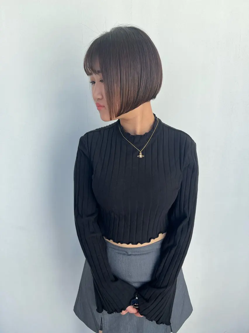 ショート カット トリートメント レイヤー似合わせ 透明感カラーりきやのヘアスタイル