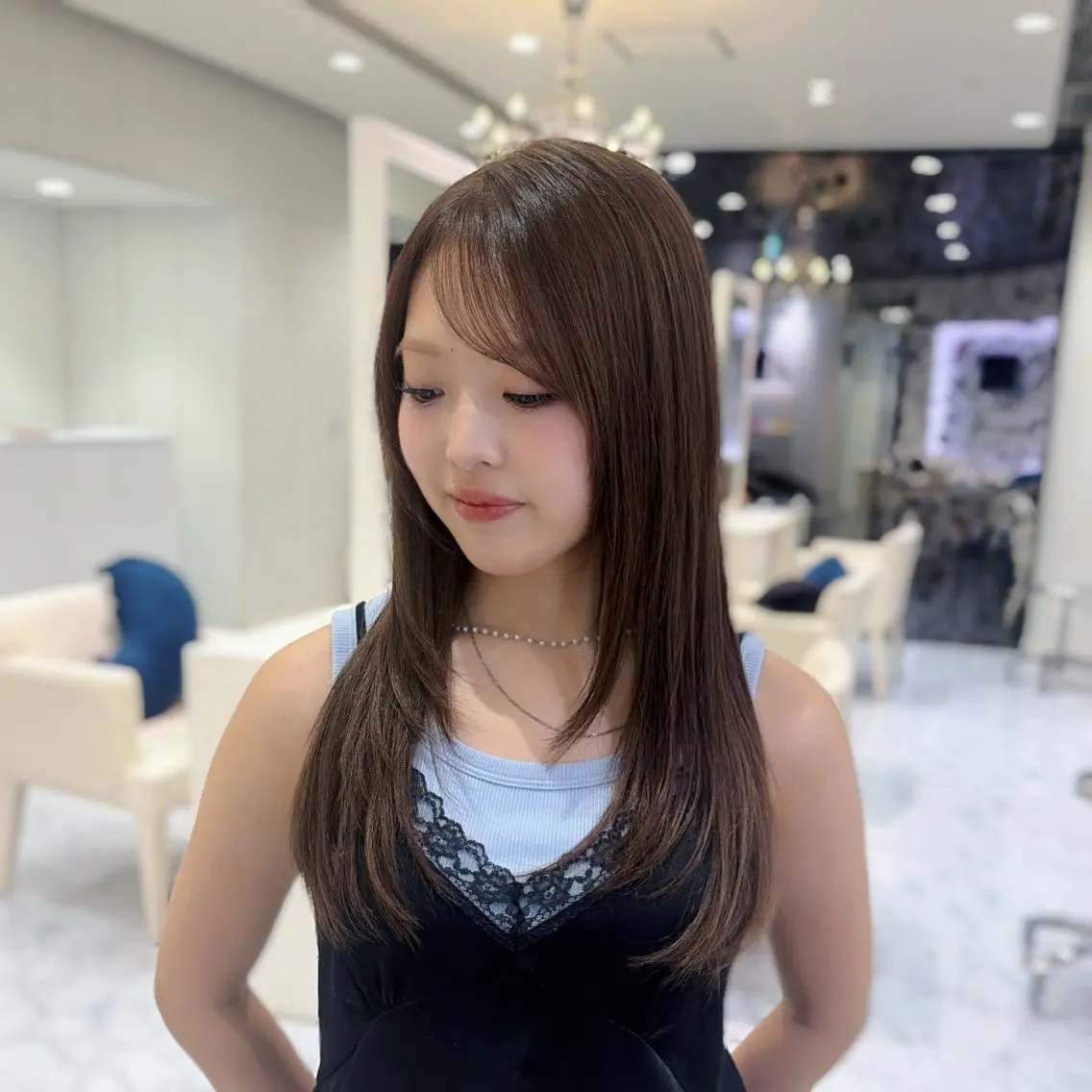 カラー ブラウンカラー マロンブラウン 松本 心海のヘアスタイル