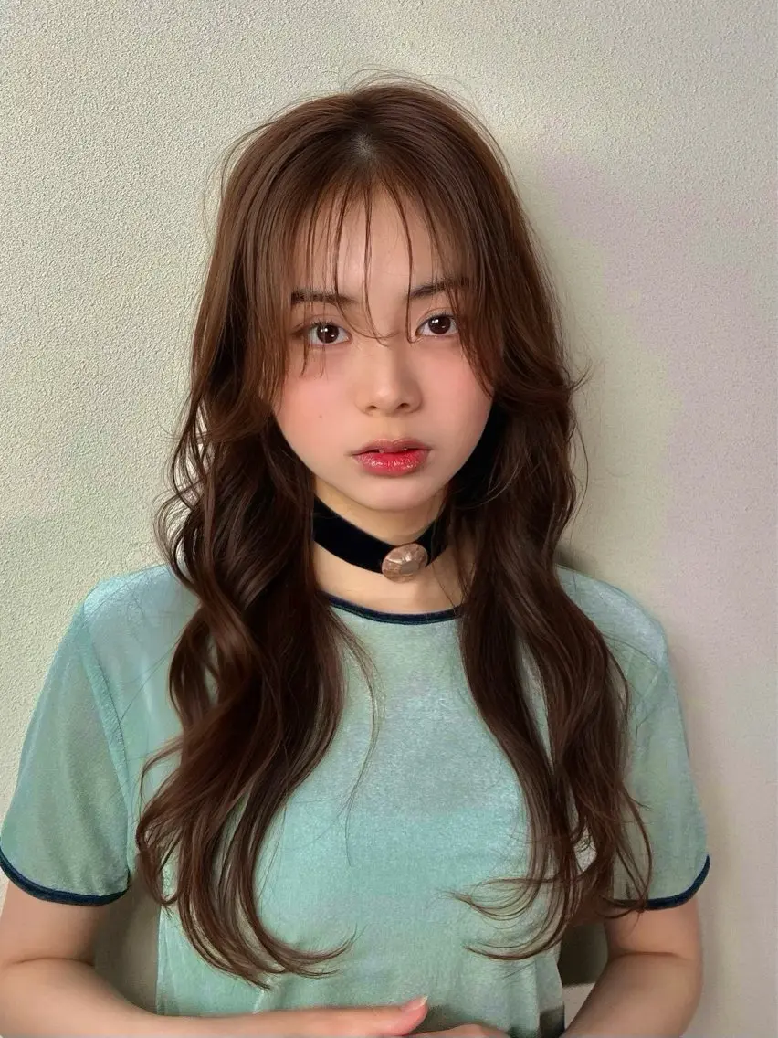 ロング カラー カット ヘアカラー トリートメント 銀座/柔らかベージュ 似合せカット/ハルトのヘアスタイル