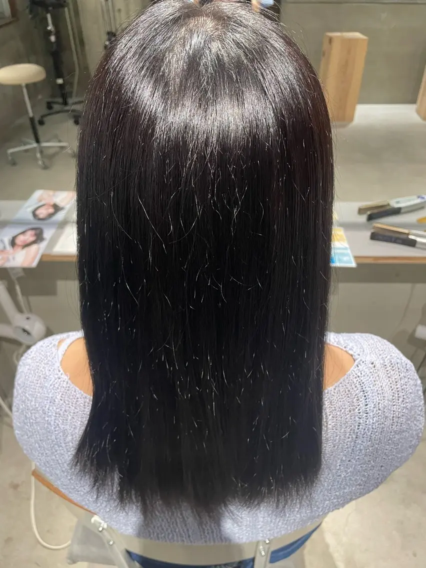 セミロング ヘアカラー 井口 侑香のヘアスタイル