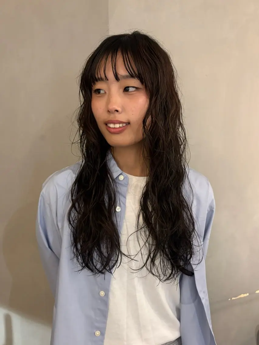 ロング カット パーマ パーマ/ボブ,ロング ヤマシタミウ🌀のヘアスタイル