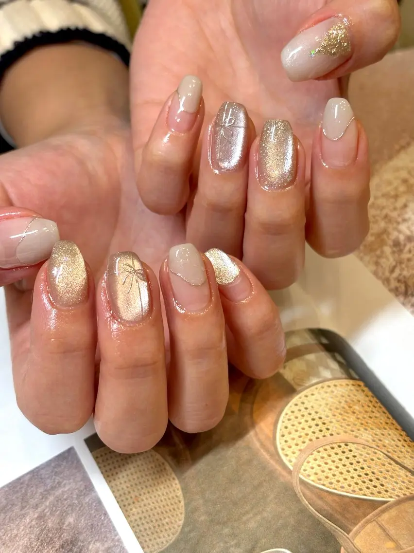 キッズ ネイル フットネイル ジェルネイル マグネットネイル ニュアンスネイル ワンカラーネイル illum hicariのネイルデザイン