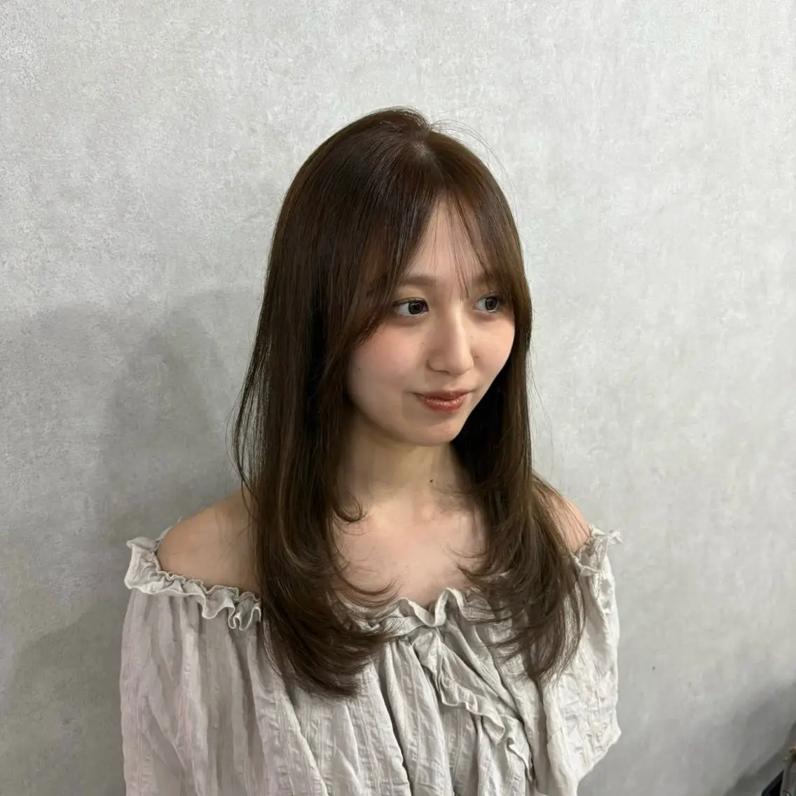 セミロング カット ヘアカラー 無料カットモデル/ 梅田🦋さかそ。のヘアスタイル
