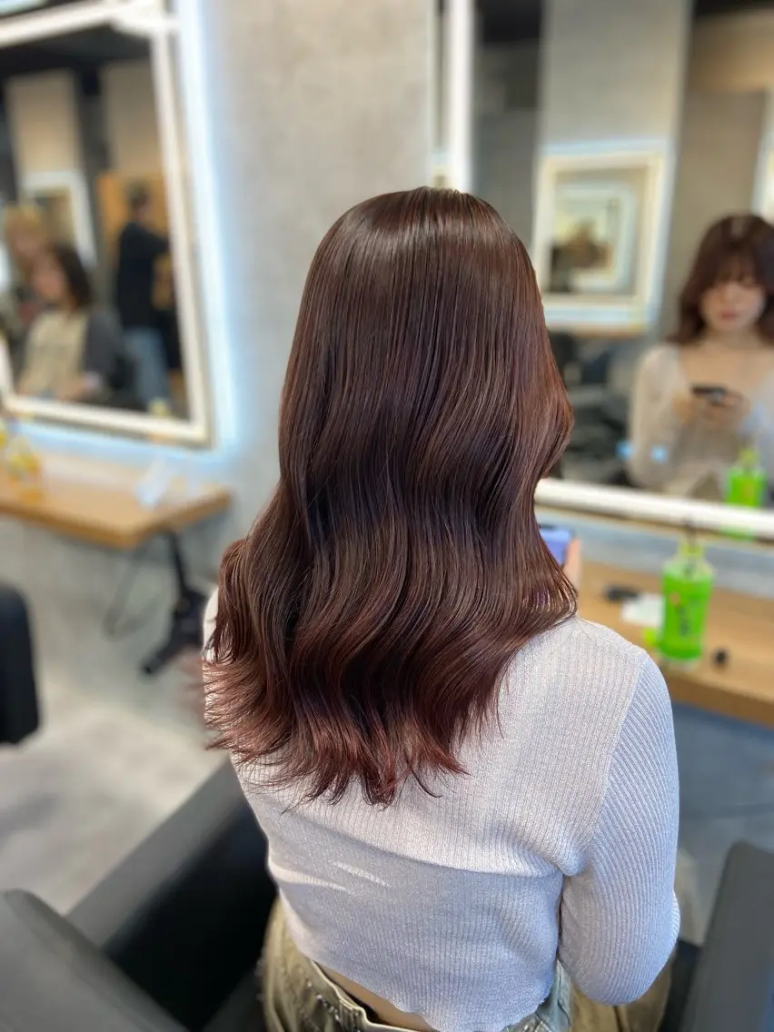 ロング カラー ヘアアレンジ ヘアカラー レイヤー×透明感カラ ーHAYATOのヘアスタイル