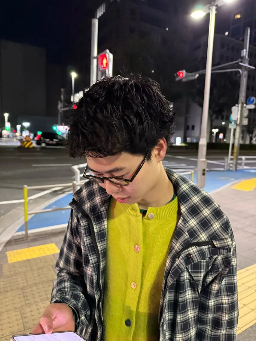 ショート メンズ メンズパーマ カイ/名古屋・伏見 カットモデルのヘアスタイル