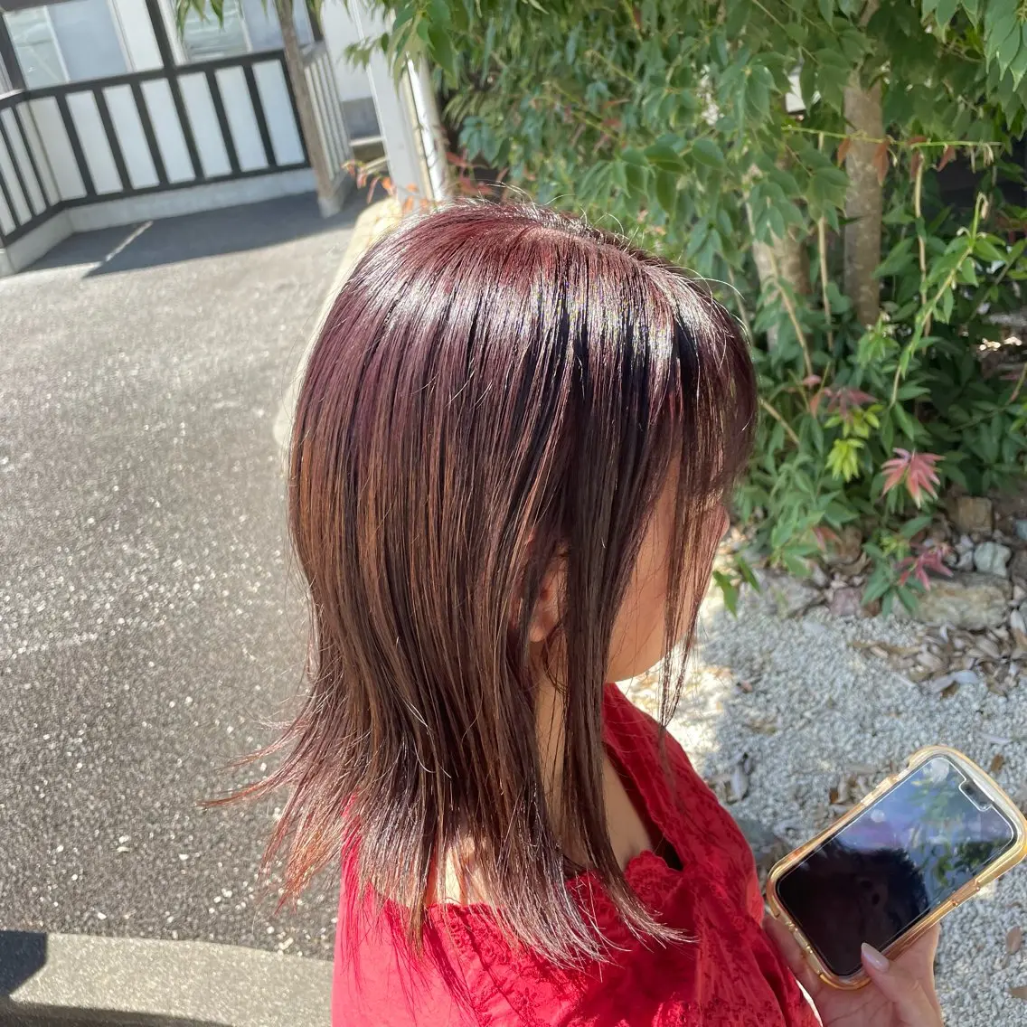 カラー ブラウンカラー ピンクカラー 林 瑠唯のヘアスタイル