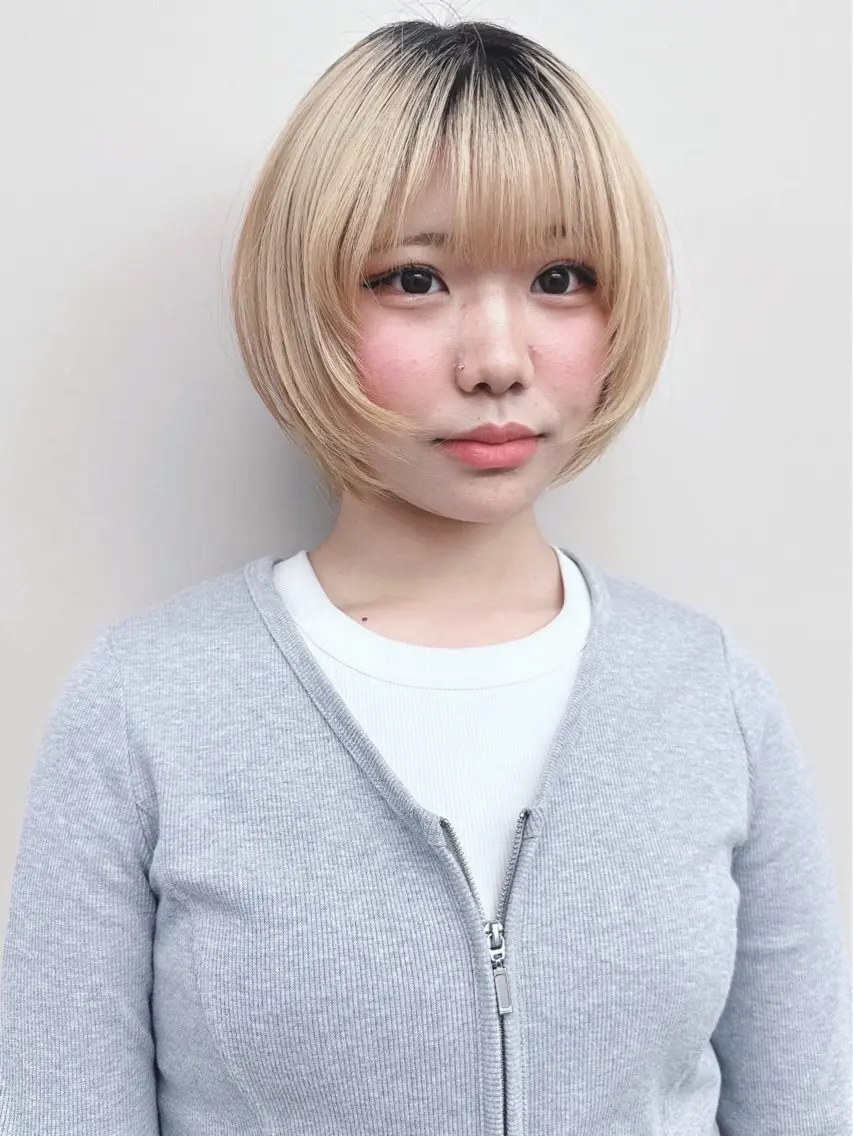 ショート カット トリートメント ボブ/ゆるふわ ボブパーマ/とういのヘアスタイル