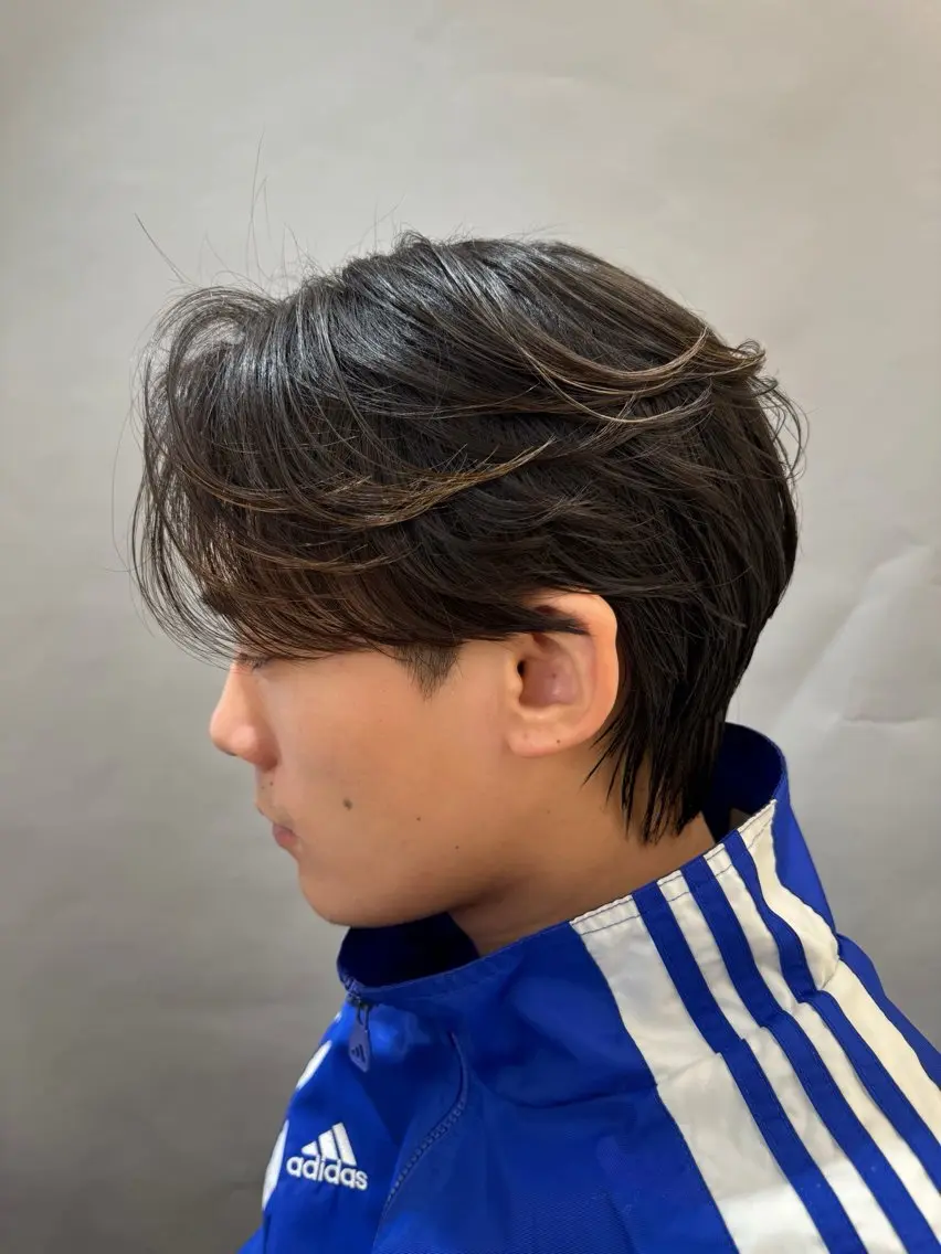 ショート パーマ メンズ センターパート メンズパーマ ニュアンスパーマ 横浜/レイヤー/ カネコのヘアスタイル