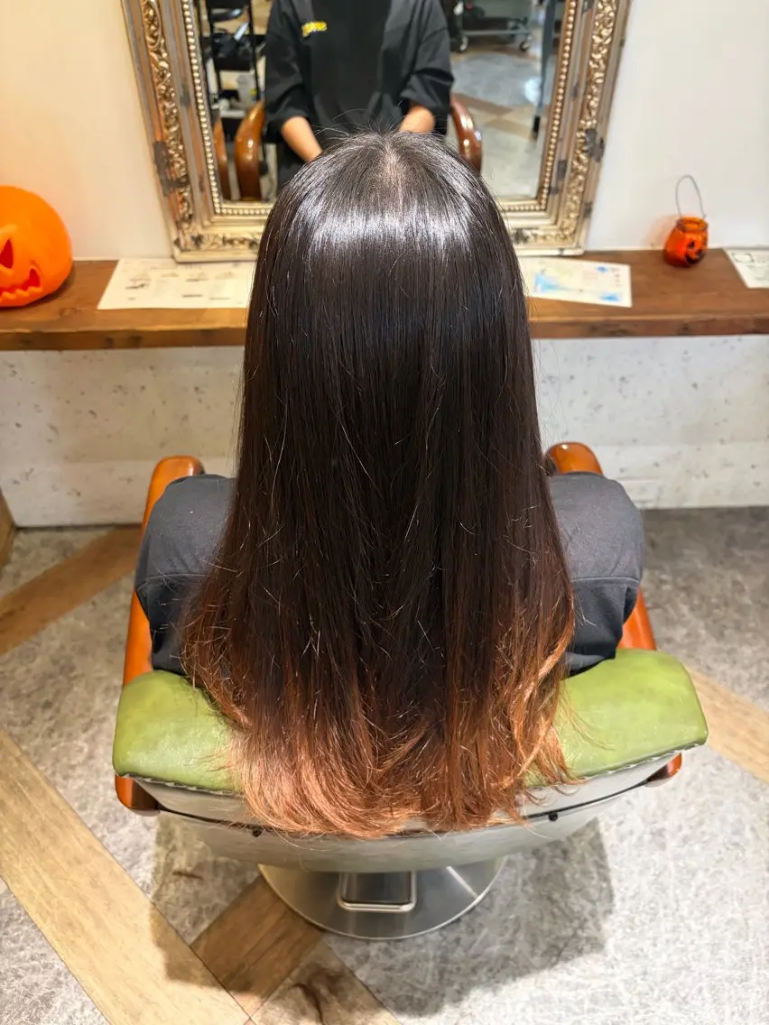 ロング レイヤーカット トリートメント カット トリートメント 加部 采音のヘアスタイル