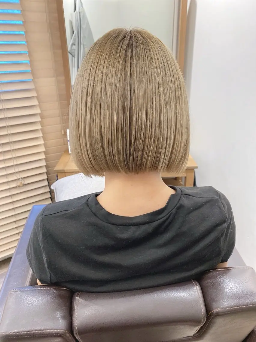 ミディアム カラー ベージュカラー ブリーチ ハイライト⭐️上野 高広のヘアスタイル