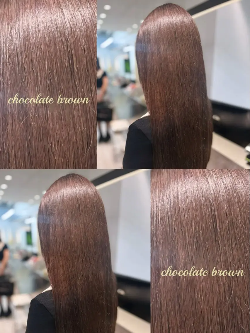 ロング ヘアカラー 透明感カラー縮毛矯正 レイヤー/えいすけのヘアスタイル