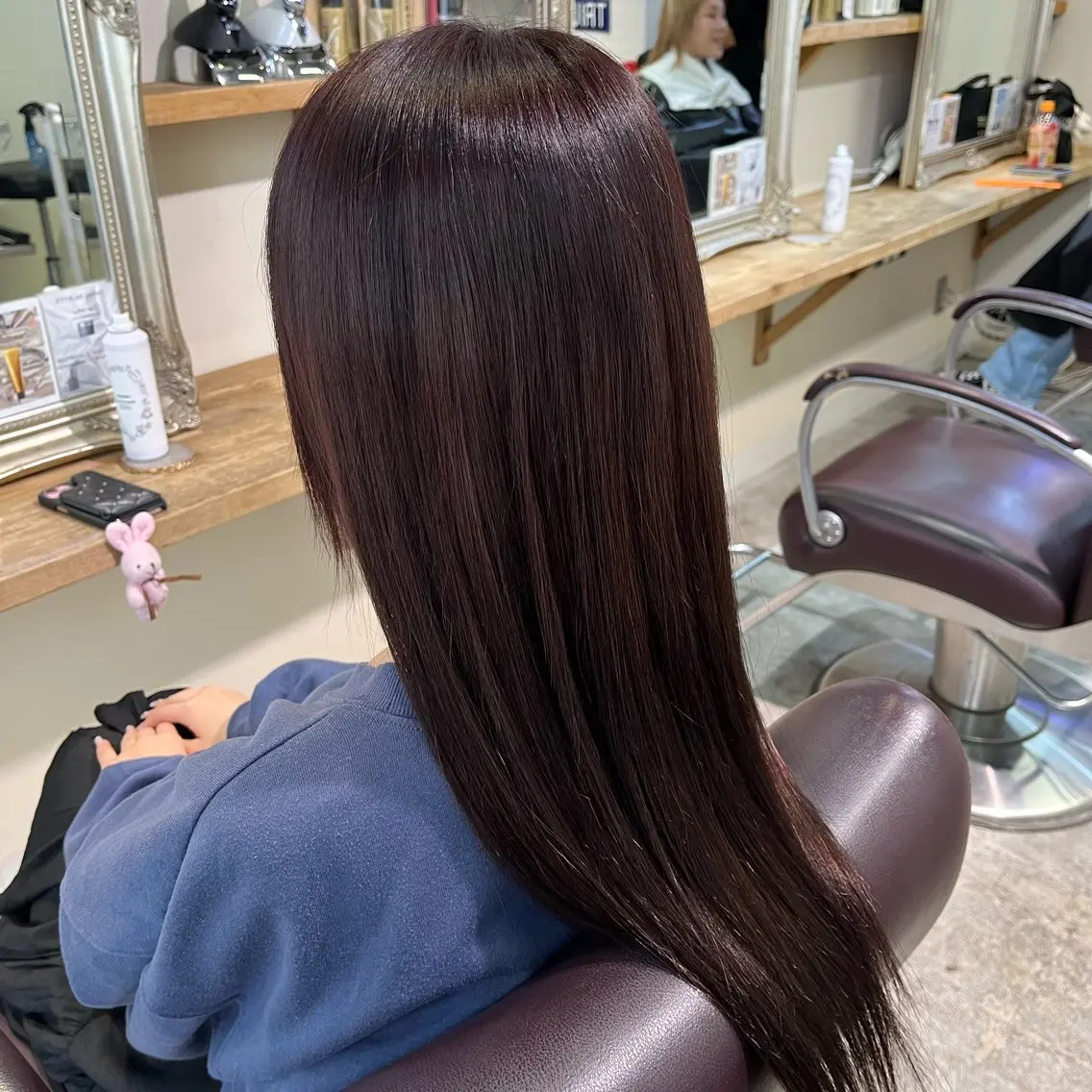 ロング カラー ヘアカラー トリートメント フェザーパーマ🌙 毛流れ yuzukiのヘアスタイル