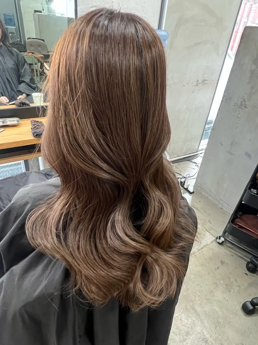 ロング カット ヘアカラー トリートメント maya🇰🇷韓国 レイヤー/顔まわりのヘアスタイル