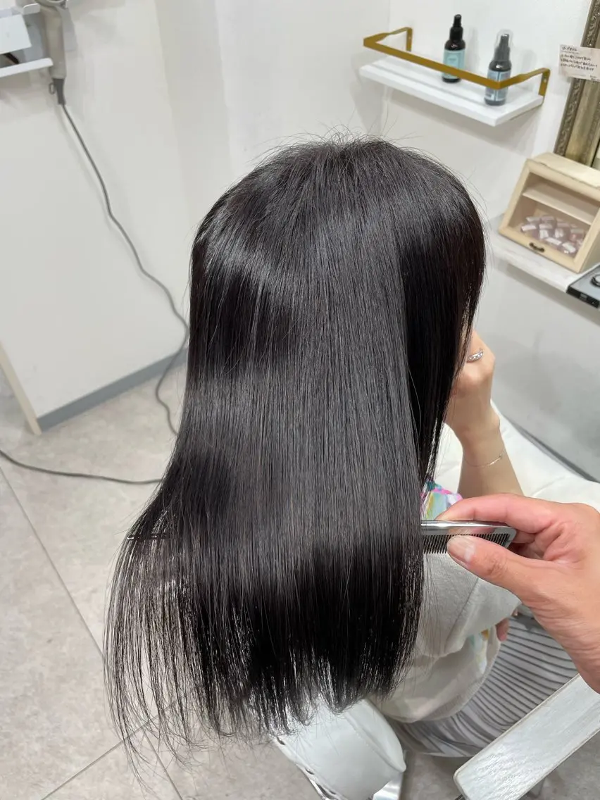 セミロング カット トリートメント 癖解消✨️シルク 矯正💎DAIKIのヘアスタイル