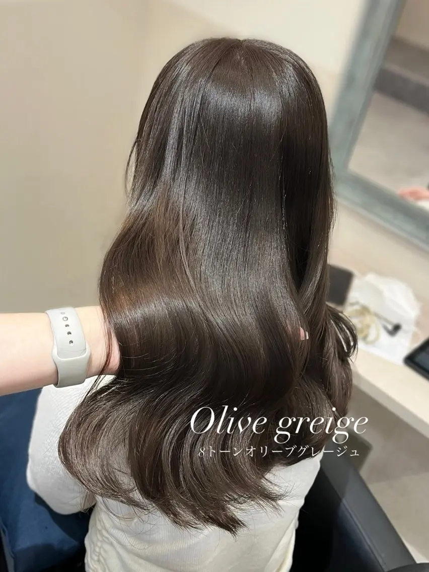ロング ヘアカラー トリートメント 髪質改善縮毛矯正/ 堤　葵生のヘアスタイル