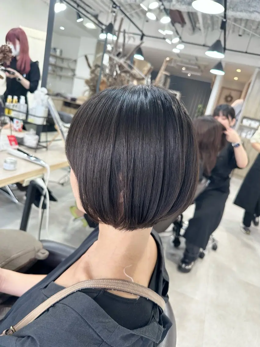 ショート 地毛風縮毛矯正/ ストンボブ❣️平山のヘアスタイル