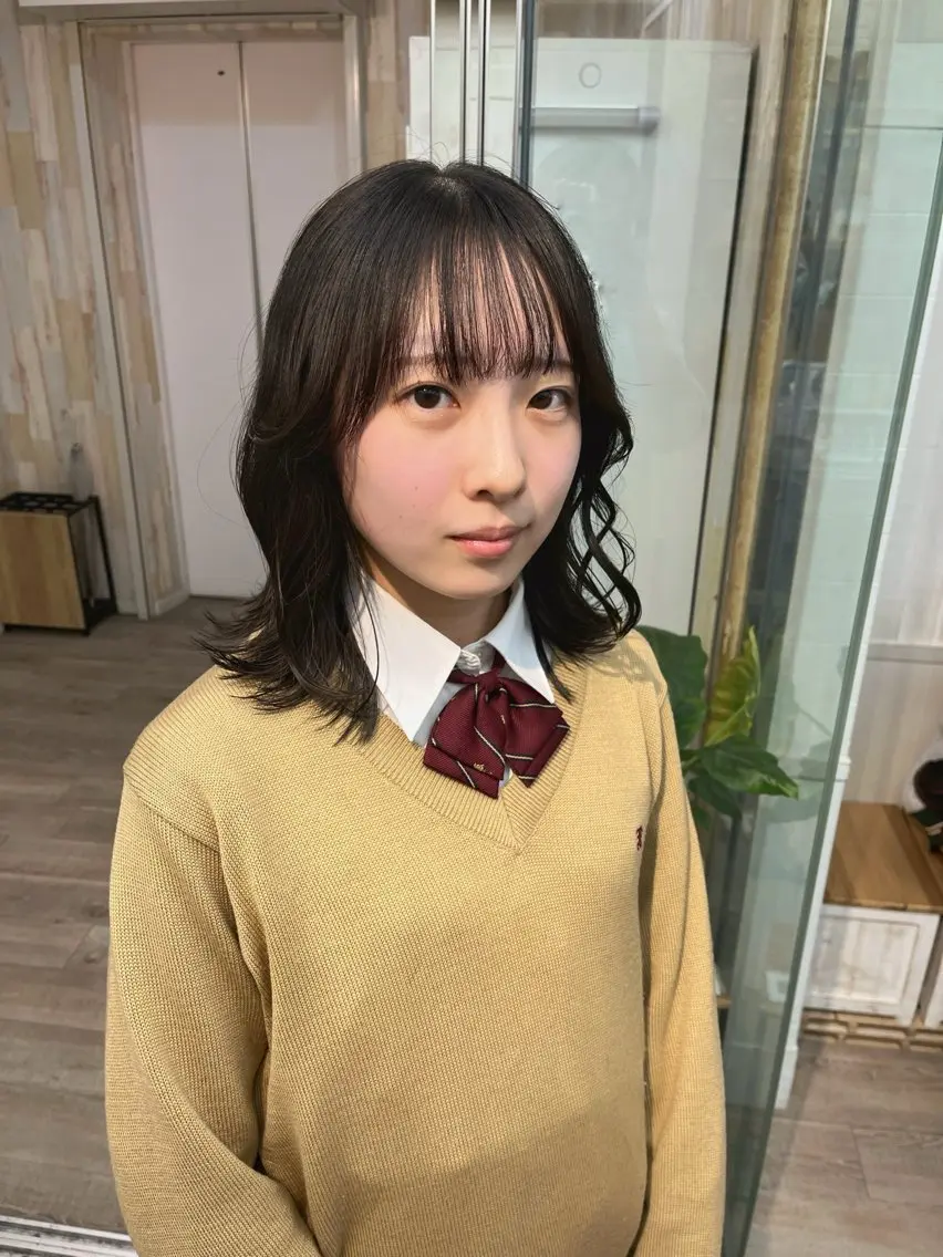 ミディアム カラー パーマ ヘアアレンジ 2ヶ月も綺麗に /星野六三四のヘアスタイル