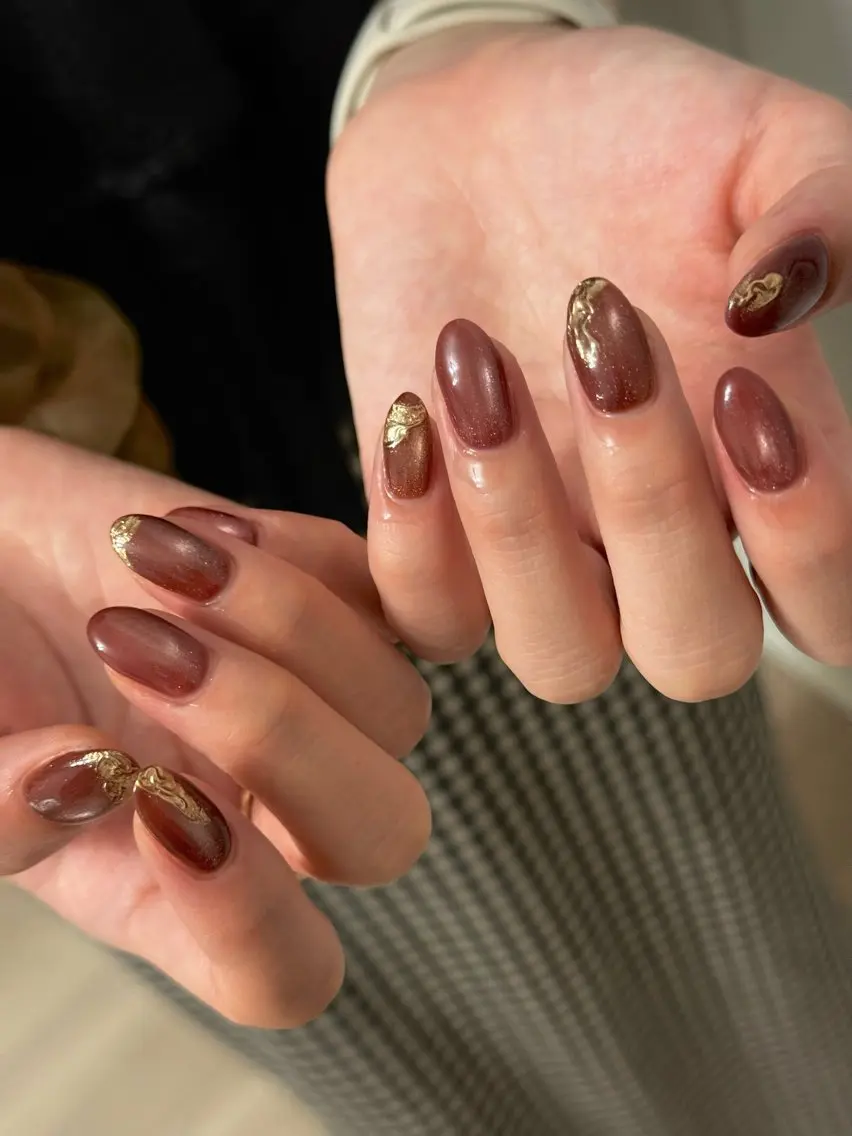 ネイル ジェルネイル 韓国ネイル ミラーネイル 持ち込み ニュアンスネイル ハンドネイル フットネイル ニュアンスネイル 💅🏻yuuiのネイルデザイン