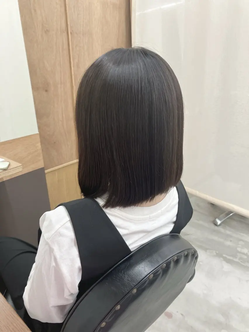 ミディアム くせ毛 髪質改善 縮毛矯正 wa daのヘアスタイル